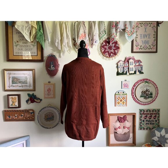 80's vintage Lacy After Noon brown ren faire style cottagecore embroidered sweat - Picture 2 of 6